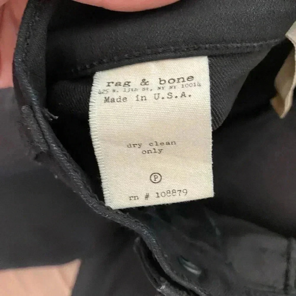 Rag & Bone women’s jodhpur skinny jeans leggings midnight size 28 leather inset - Picture 6 of 9